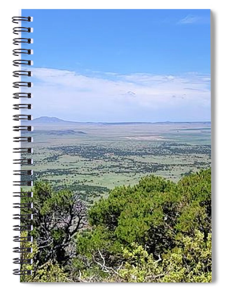 Volcano Spiral Notebook featuring the photograph View From the Peak of Capulin Volcano by Ally White