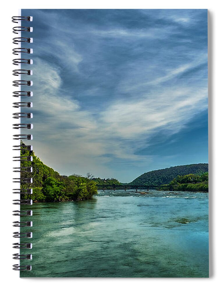 Harpers Ferry Spiral Notebook featuring the photograph View From the Point at Harpers Ferry #2 by Stuart Litoff