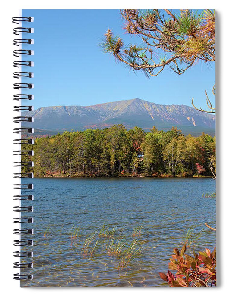 Mount Katahdin Spiral Notebook featuring the photograph View of Katahdin in early fall by Jeff Folger