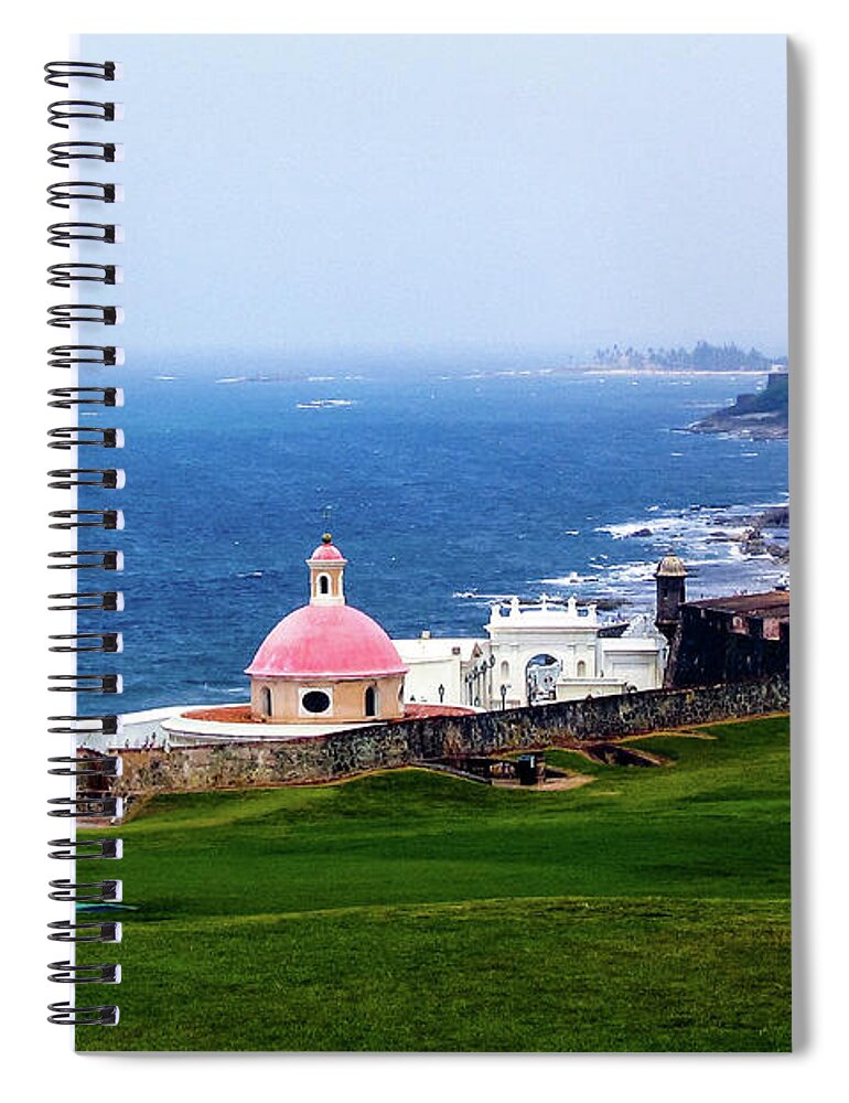 Puerto Rico Spiral Notebook featuring the photograph View of sea from El Morro by Aashish Vaidya