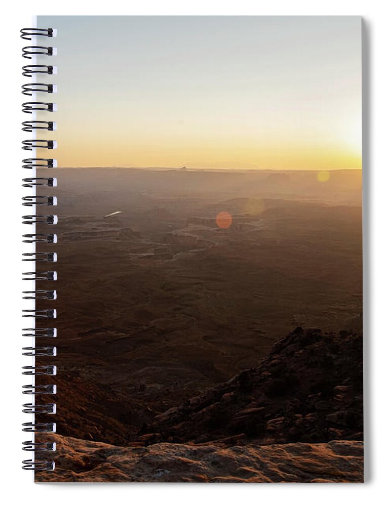 Wayne Moran Photograpy Spiral Notebook featuring the photograph Views from Candlestick Tower Overlook Canyonlands National Park by Wayne Moran