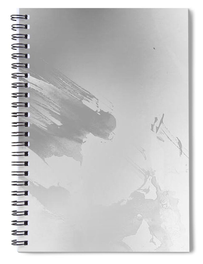 Supernatural Power Spiral Notebook featuring the mixed media VIII - White Magic by John Emmett