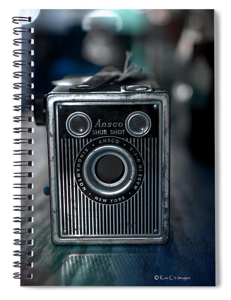 Photography Spiral Notebook featuring the photograph Vintage Box Camera - Ansco by Kae Cheatham