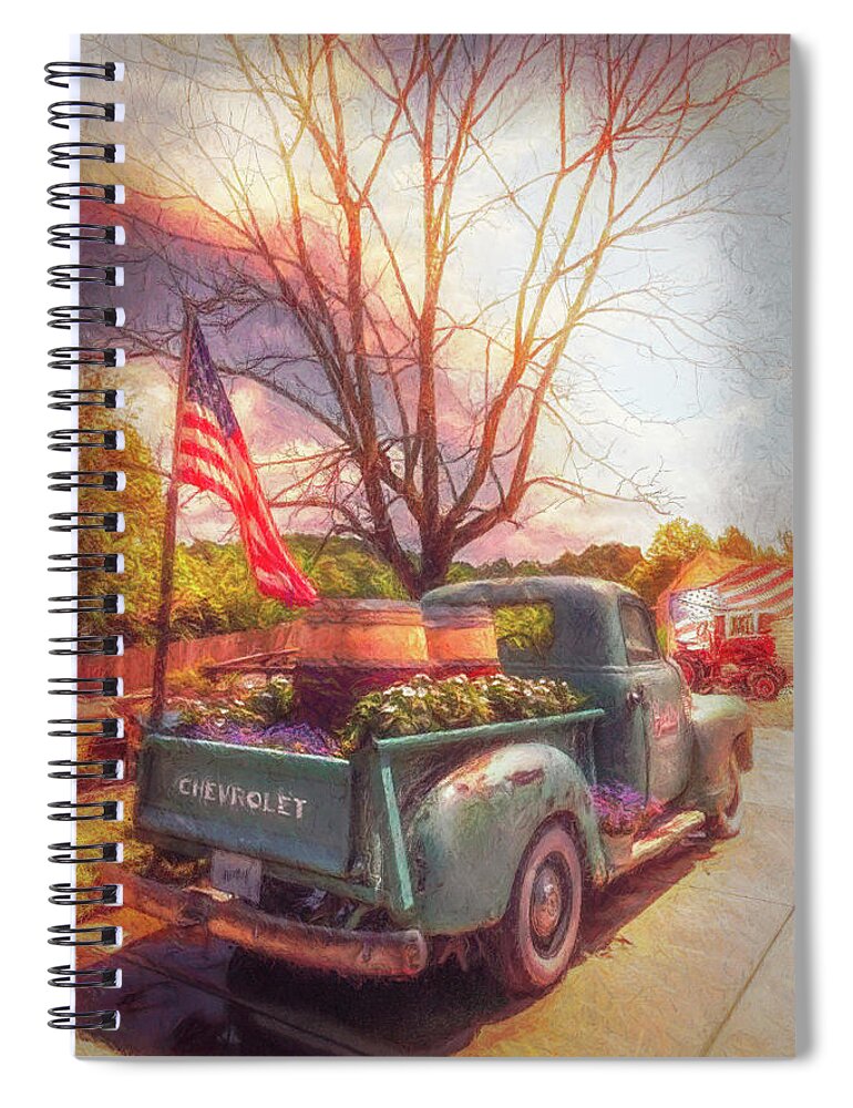 Truck Spiral Notebook featuring the photograph Vintage Chevrolet at Buckley Vineyards Painting by Debra and Dave Vanderlaan