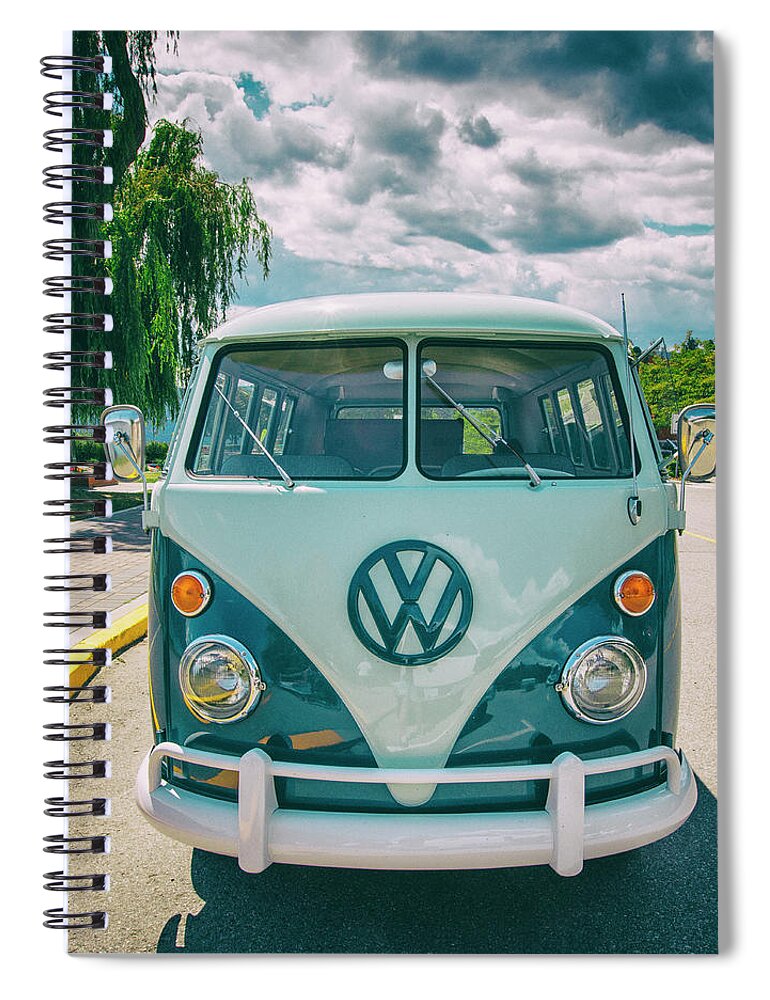 Vw Van Spiral Notebook featuring the photograph Vintage Cool by Carmen Kern