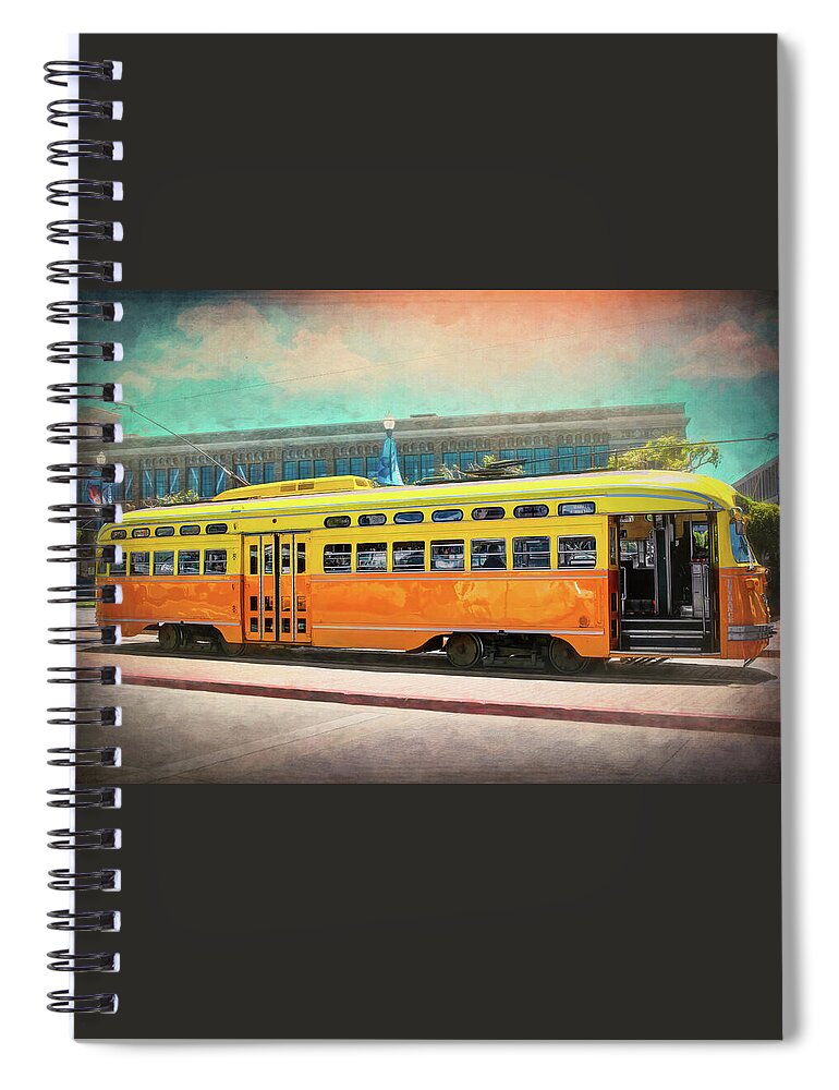 San Francisco Spiral Notebook featuring the photograph Vintage San Francisco Streetcar by Carol Japp