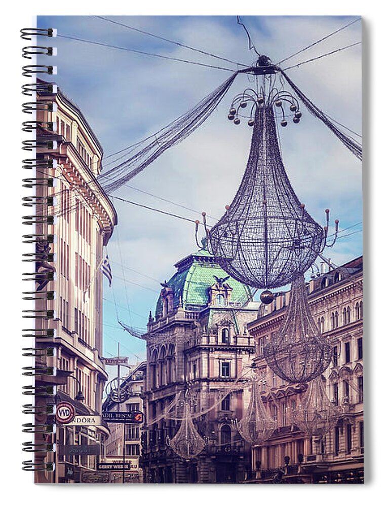 Vienna Spiral Notebook featuring the photograph Vintage Vienna by Carol Japp