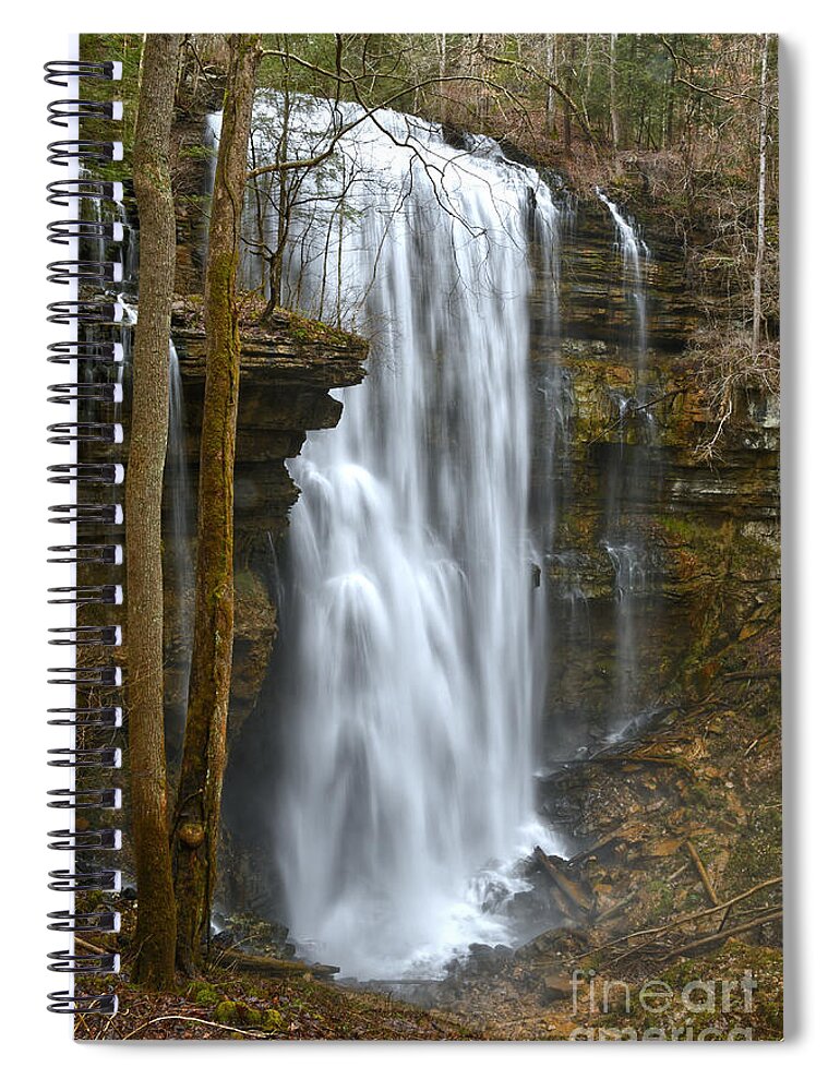 Virgin Falls Spiral Notebook featuring the photograph Virgin Falls 4 by Phil Perkins