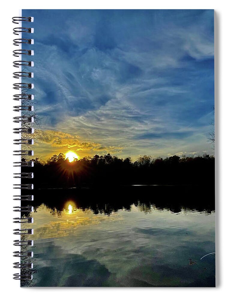 Virginia Spiral Notebook featuring the photograph Virgina Summer Sunset by Michael Descher