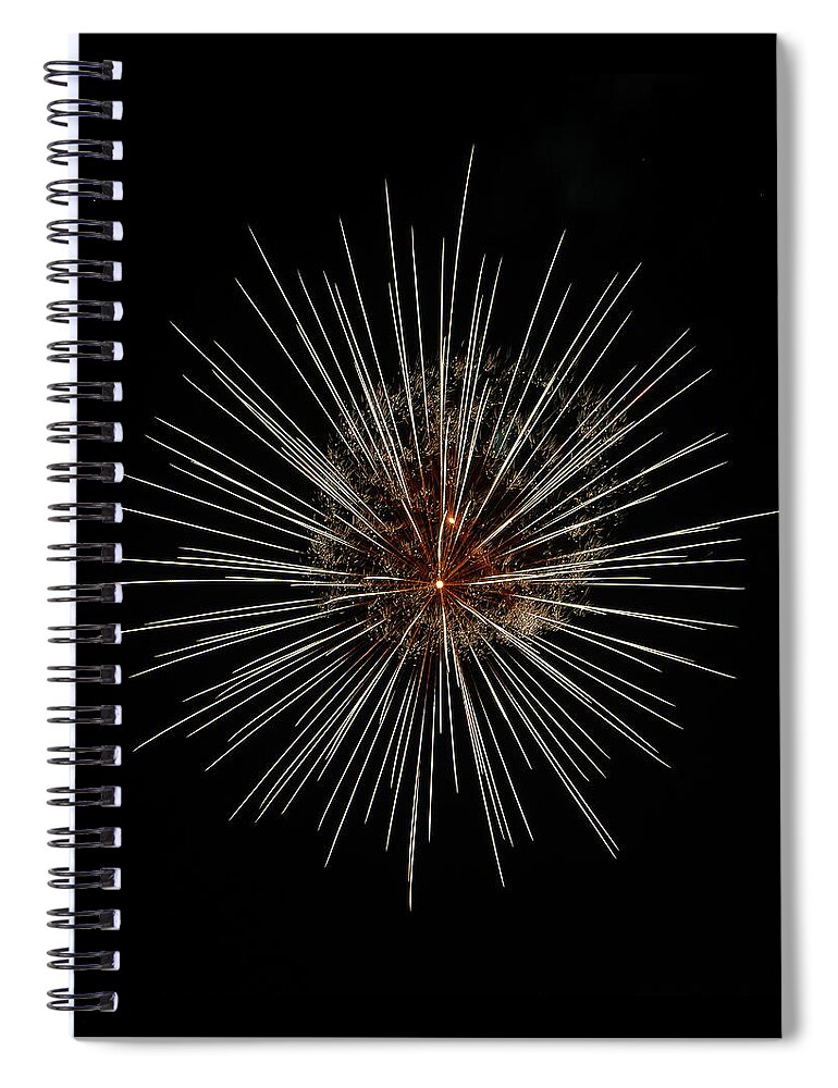 Fireworks Spiral Notebook featuring the photograph Virginia City Fireworks 29 by Ron Long Ltd Photography