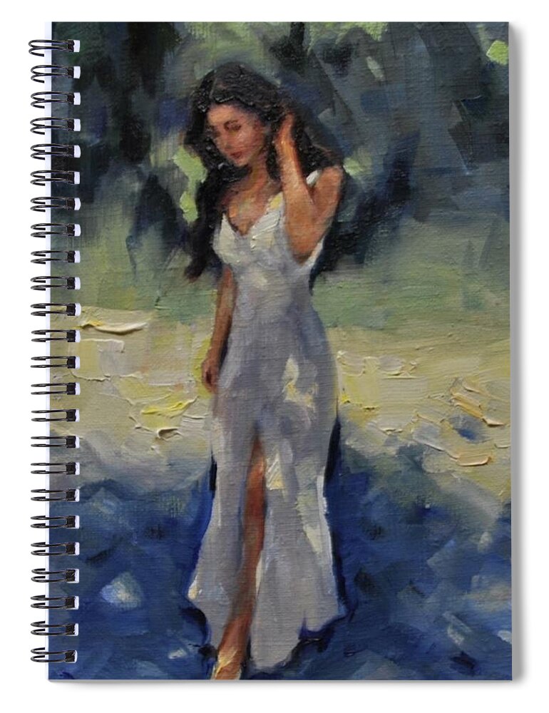Women Spiral Notebook featuring the painting Visions of Sapphires by Ashlee Trcka