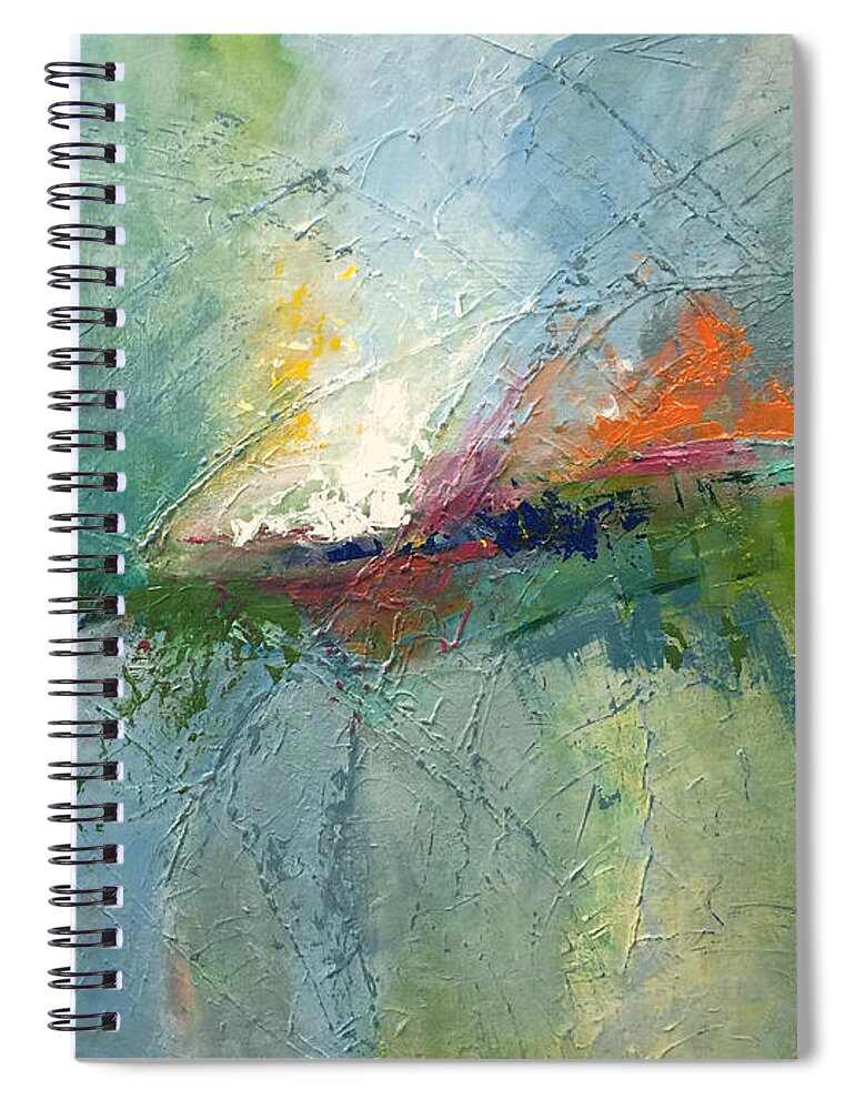  Spiral Notebook featuring the painting Visual Edge by Linda Bailey
