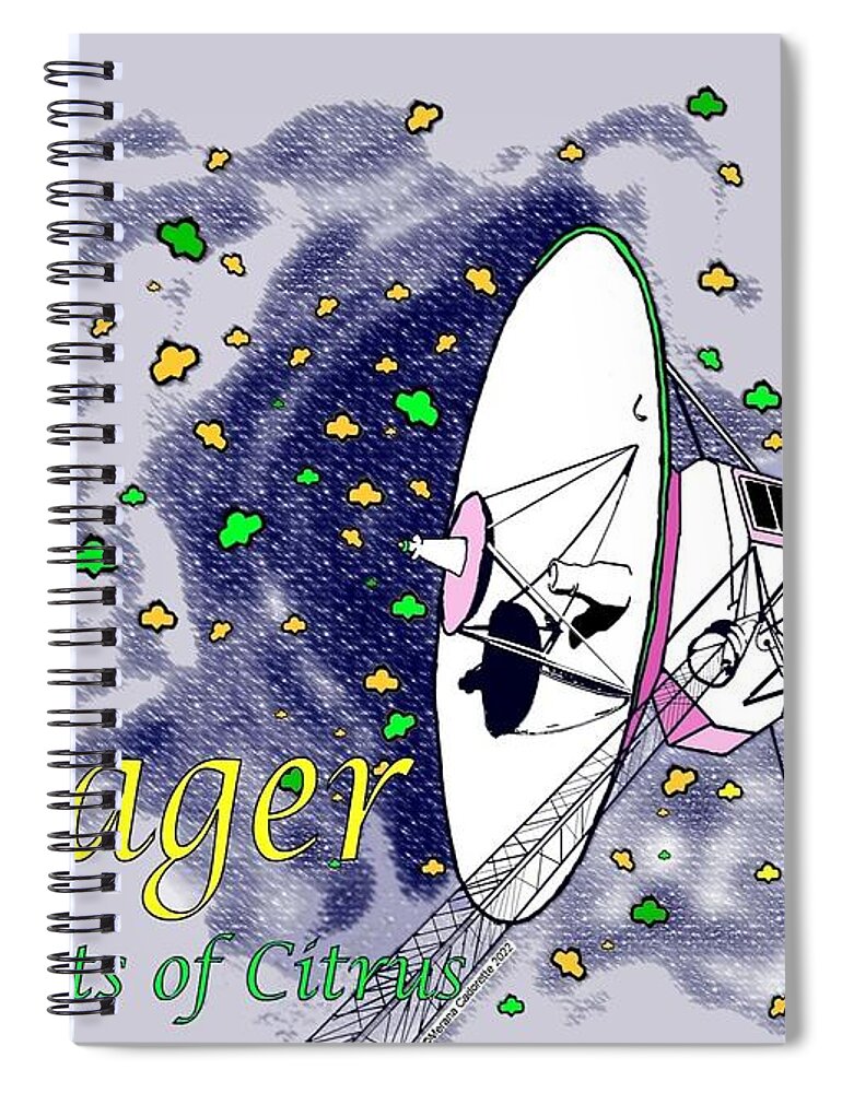 Girl Scout Spiral Notebook featuring the digital art Voyager card by Merana Cadorette