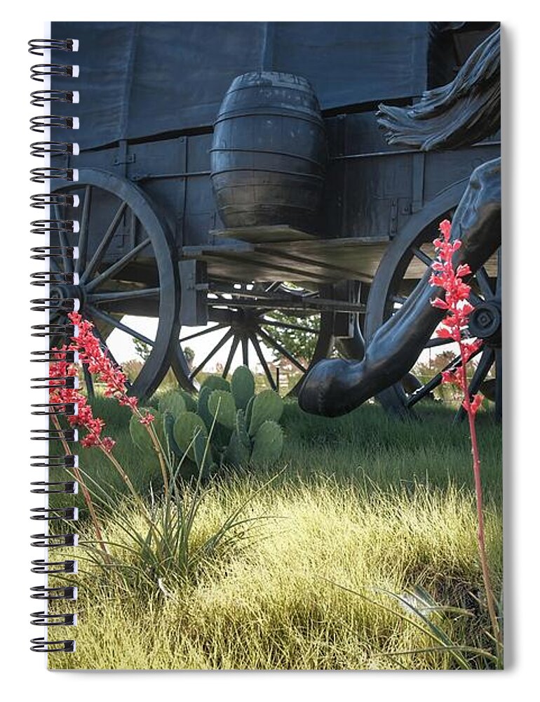 Wagon Spiral Notebook featuring the photograph Wagon Wheels by Buck Buchanan
