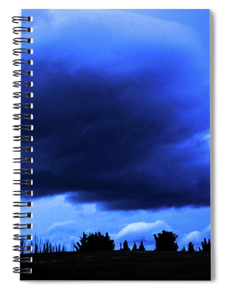 Clouds Spiral Notebook featuring the photograph Waitin' On A Storm - North Island, New Zealand by Earth And Spirit