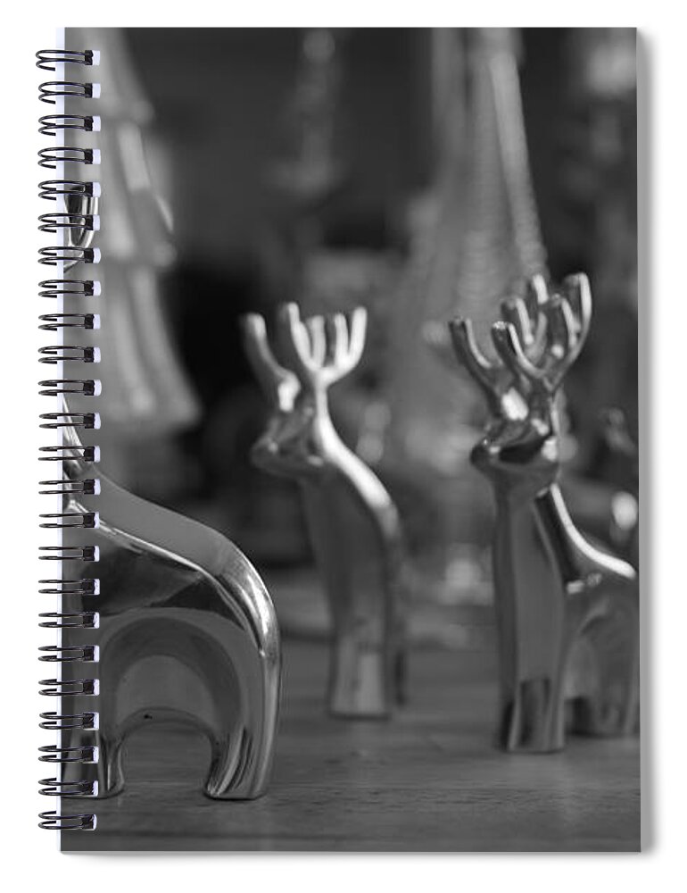 Richard Reeve Spiral Notebook featuring the photograph Waiting for Santa by Richard Reeve