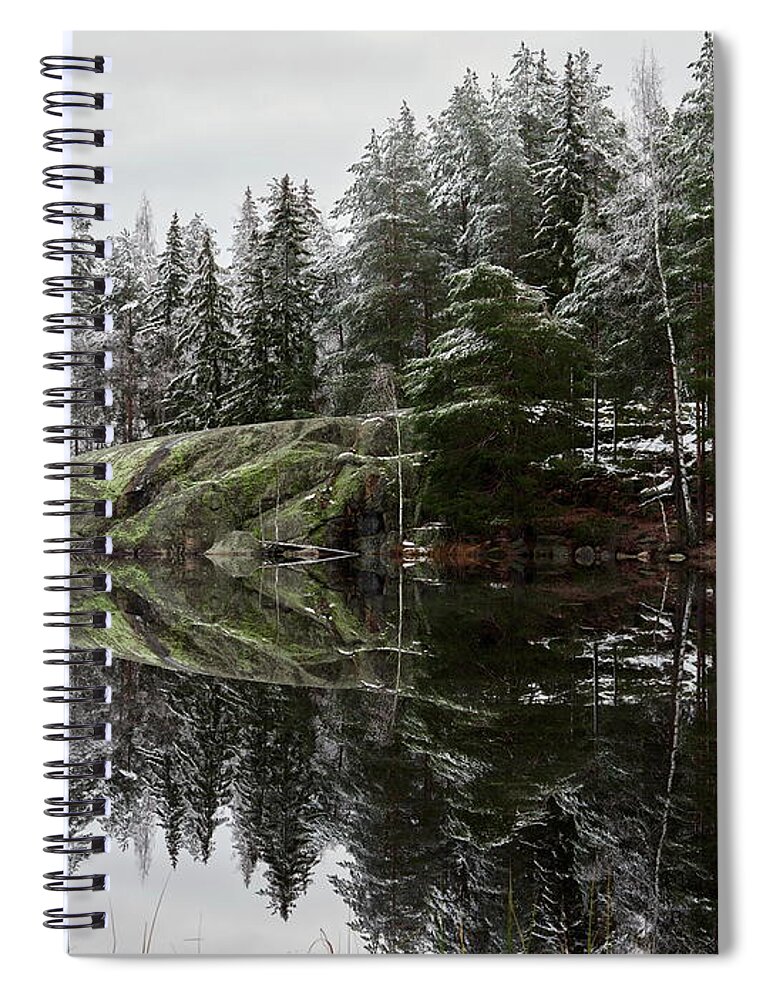 Finland Spiral Notebook featuring the photograph Waiting the winter to come. Alisenjarvi by Jouko Lehto