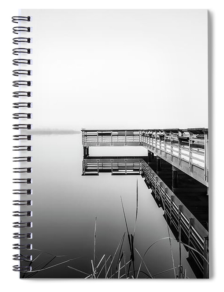 Black & White Spiral Notebook featuring the photograph Walk To by DB Hayes