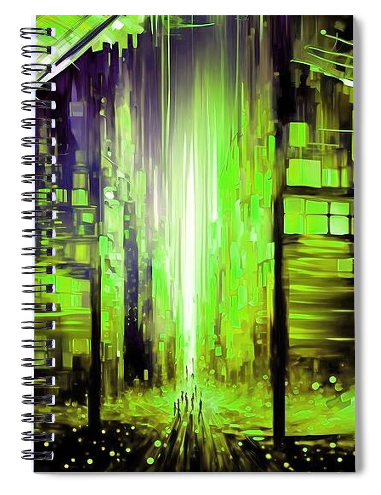 Walk To The Light Spiral Notebook featuring the digital art Walk to the Light by Caito Junqueira