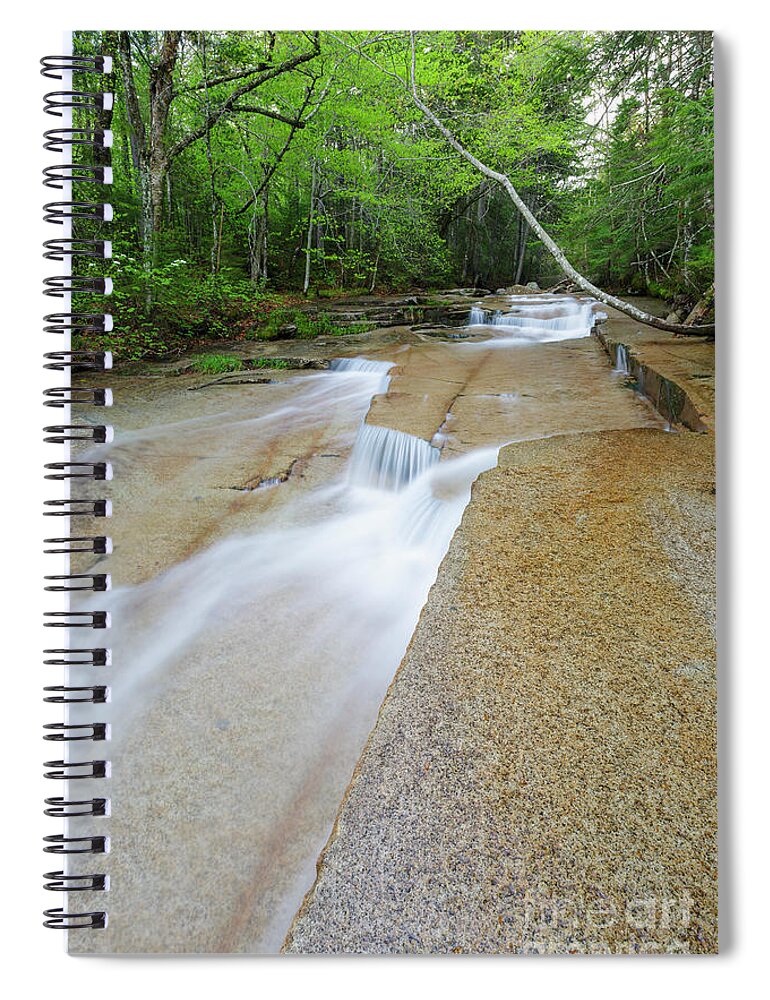 Awe-inspiring Spiral Notebook featuring the photograph Walker Brook Cascades - Franconia Notch, New Hampshire by Erin Paul Donovan