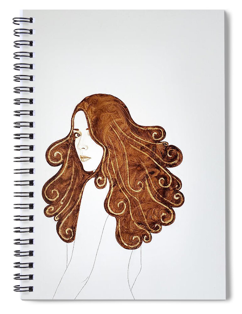 Walking Away Spiral Notebook featuring the painting Walking Away by Lynet McDonald