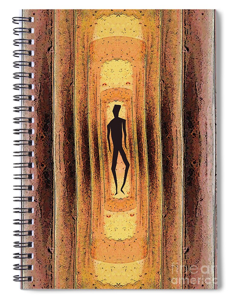 Sun Spiral Notebook featuring the digital art Walking On The Sun by Phil Perkins