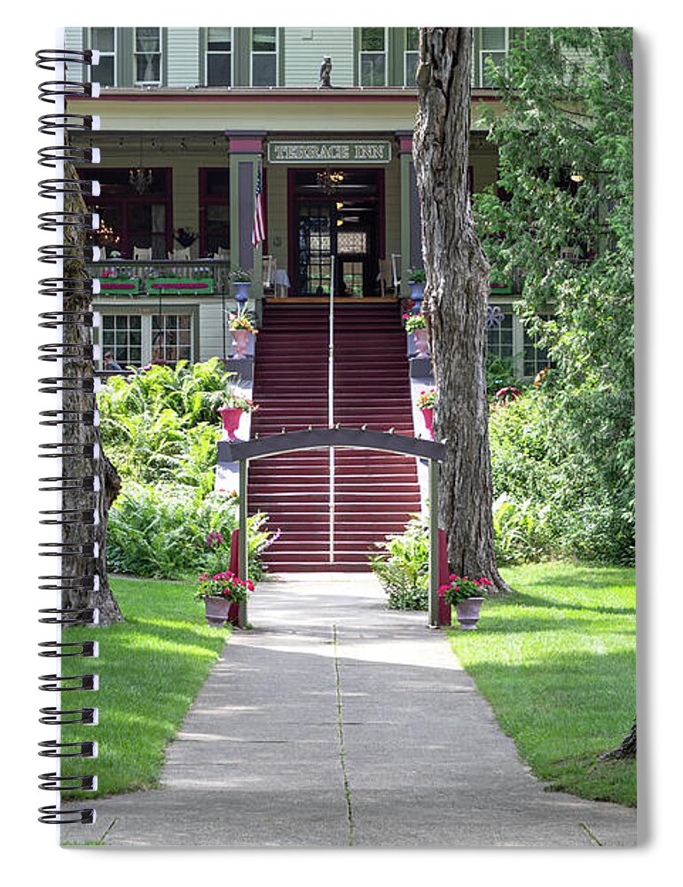 Terrace Inn Spiral Notebook featuring the photograph Walking to the Terrace Inn by Robert Carter
