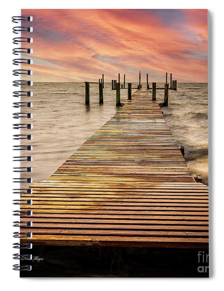 Seas Spiral Notebook featuring the photograph Walkway In The Sea by DB Hayes