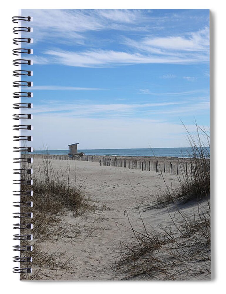 Sand Dunes Spiral Notebook featuring the photograph Walkway to the beach by Karen Ruhl