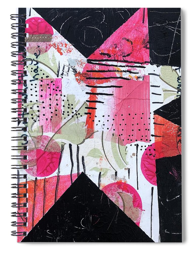 Star Spiral Notebook featuring the painting Want What You Have by Cyndie Katz