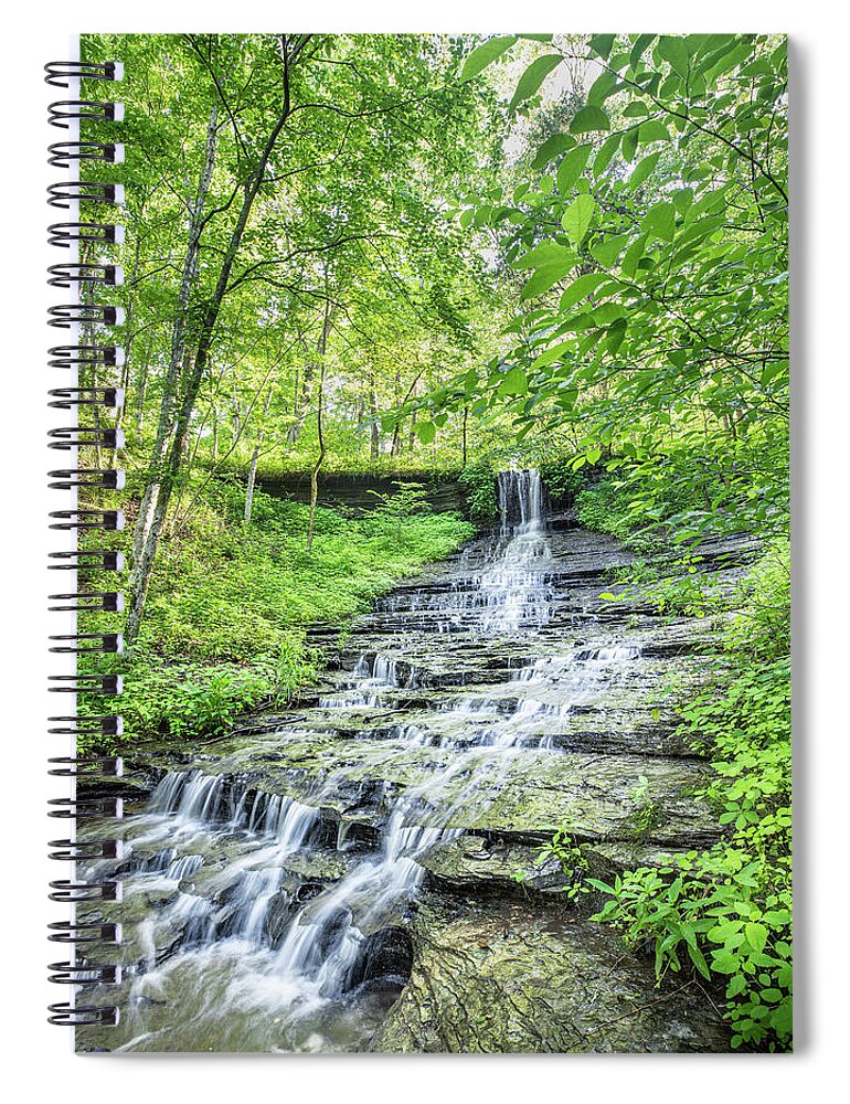 Fall Hollow Spiral Notebook featuring the photograph Warm Mornings At Fall Holllow by Jordan Hill