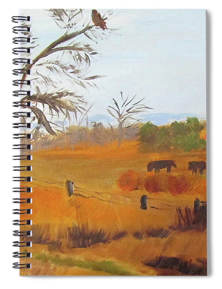 Idaho Spiral Notebook featuring the painting Warm Winter's Day by Linda Feinberg