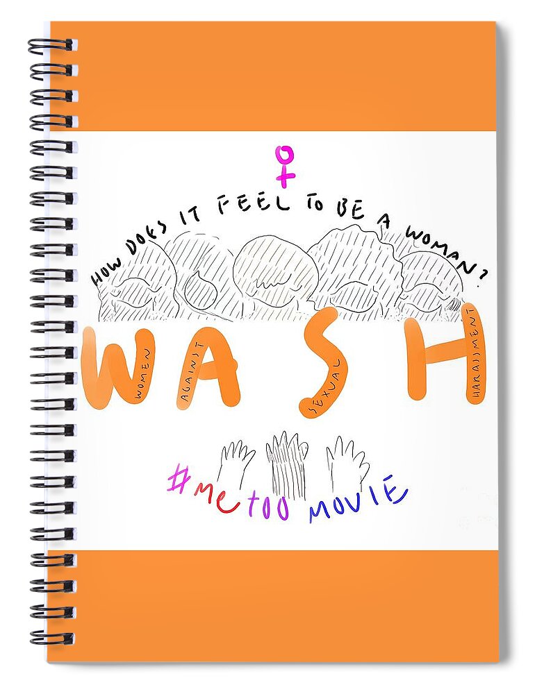 Wash Movie Spiral Notebook featuring the digital art Wash Movie by Ee Photography