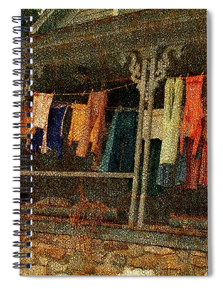 Color Spiral Notebook featuring the photograph Washday Alton NH by Wayne King