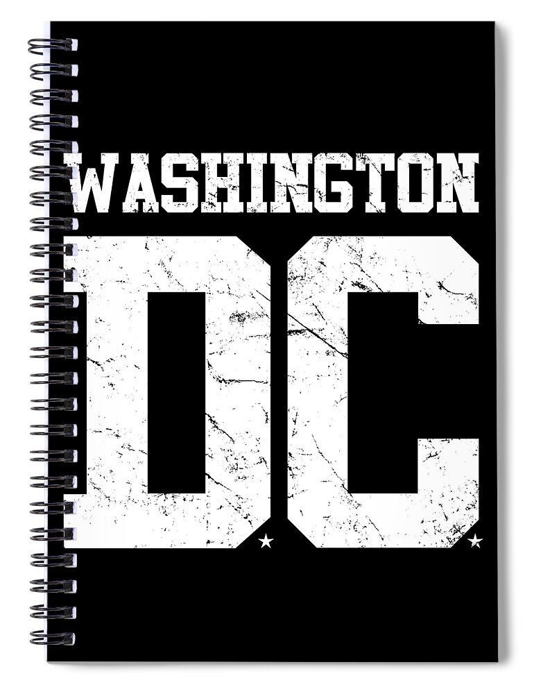 Funny Spiral Notebook featuring the digital art Washington DC by Flippin Sweet Gear