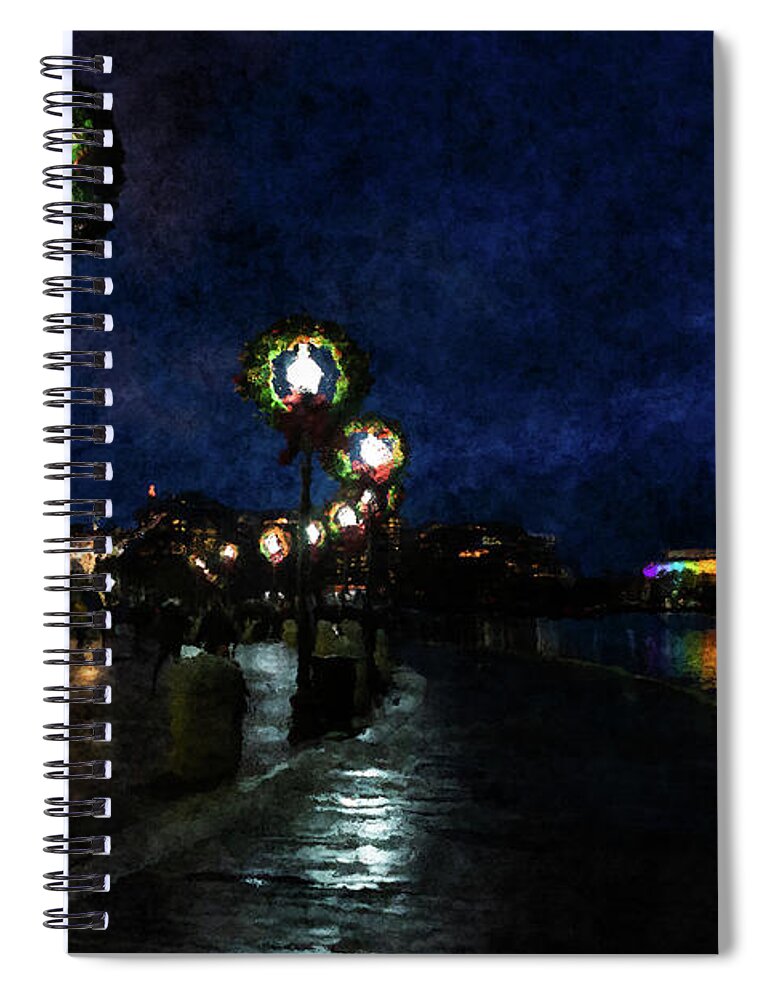 Washington Dc Spiral Notebook featuring the digital art Washington DC - Kennedy Library by SnapHappy Photos
