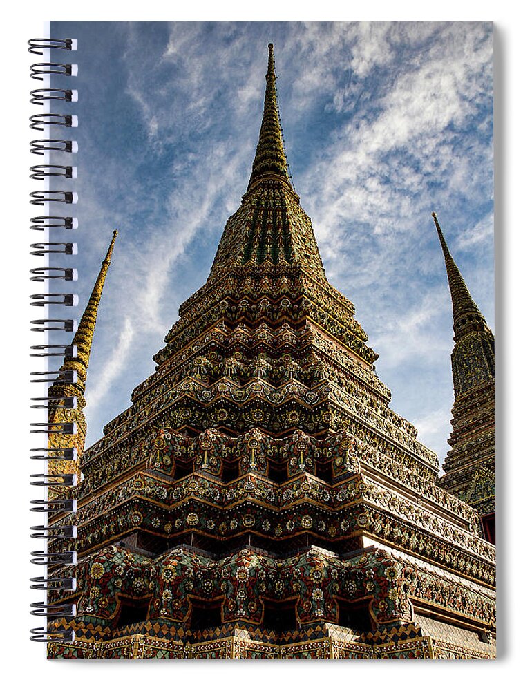 Wat Spiral Notebook featuring the photograph Like A Prayer - Wat Pho. Bangkok, Thailand by Earth And Spirit