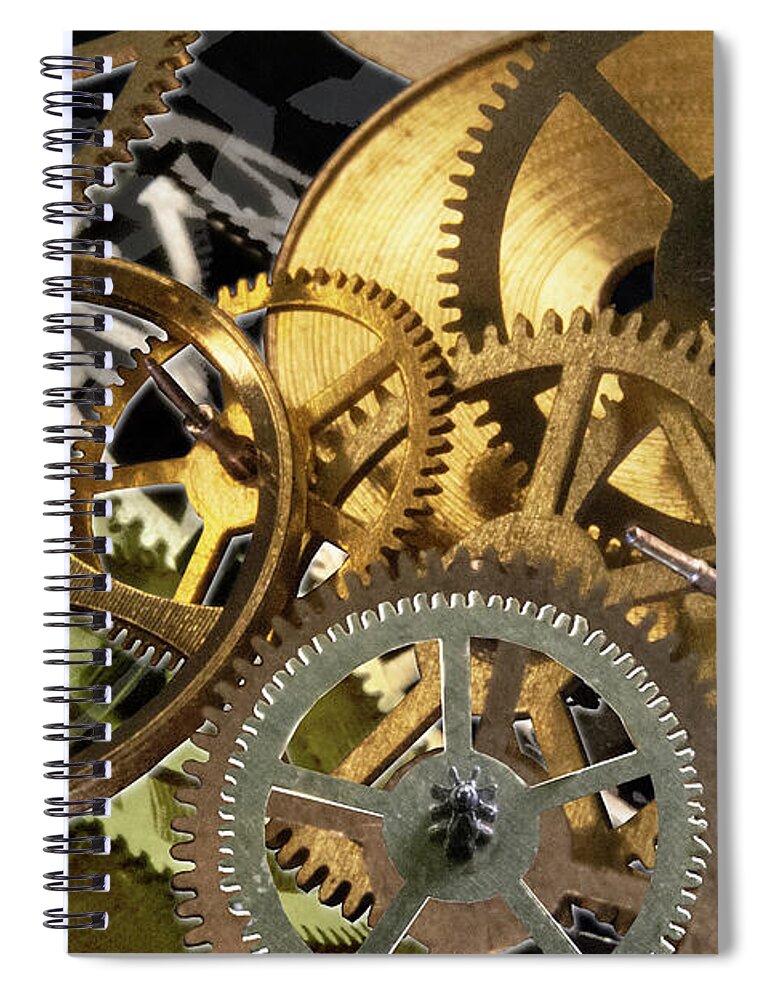 Movement Spiral Notebook featuring the digital art Watch Parts by Anthony Ellis