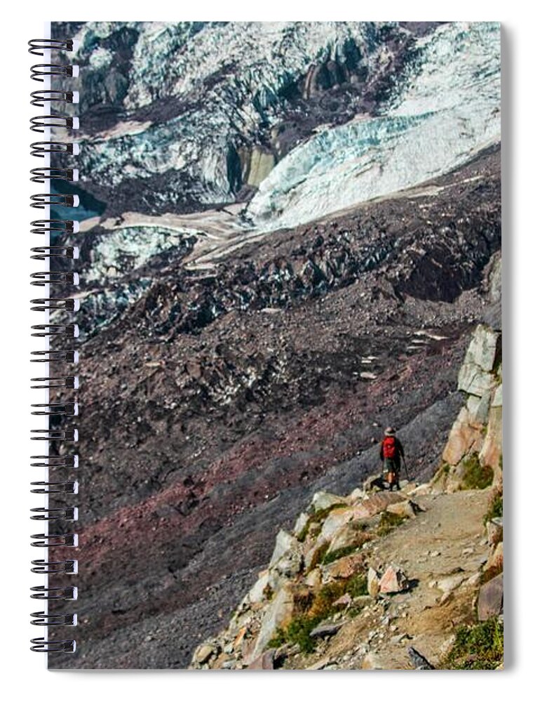 Mount Rainier National Park Spiral Notebook featuring the photograph Watching the River Flow by Doug Scrima