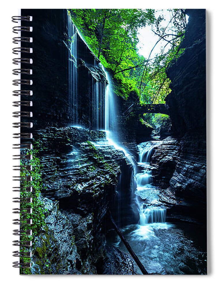 2018 Spiral Notebook featuring the photograph Water and Rock by Stef Ko