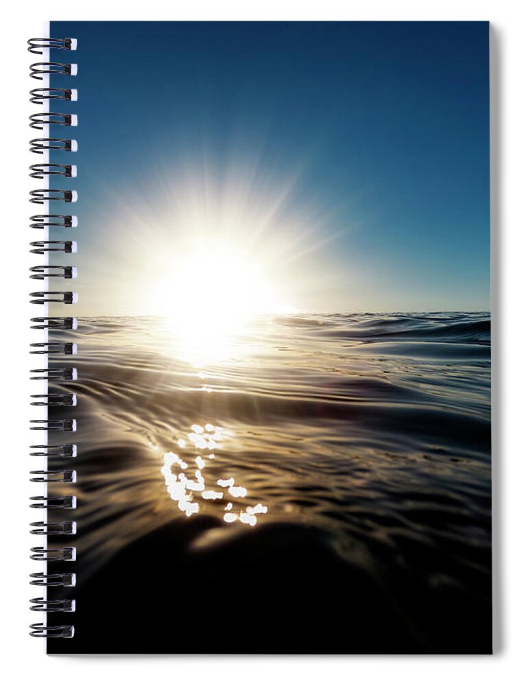 Surf Spiral Notebook featuring the photograph Water and Sky Sunset 2 by Pelo Blanco Photo