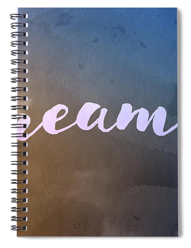 Watercolor Spiral Notebook featuring the digital art Watercolor Art Dreamer by Amelia Pearn