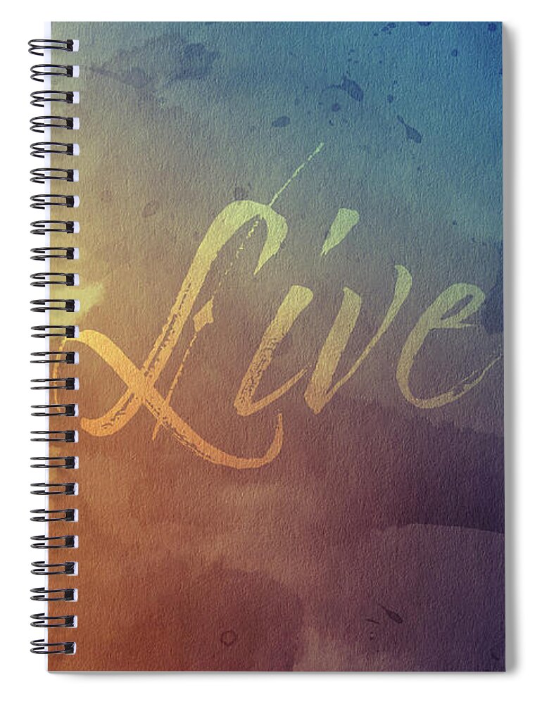 Watercolor Spiral Notebook featuring the digital art Watercolor Art Live by Amelia Pearn