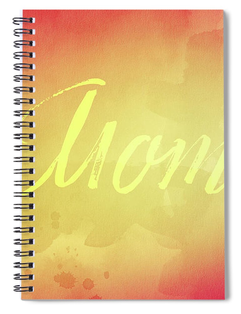 Watercolor Spiral Notebook featuring the digital art Watercolor Art Mom 2 by Amelia Pearn