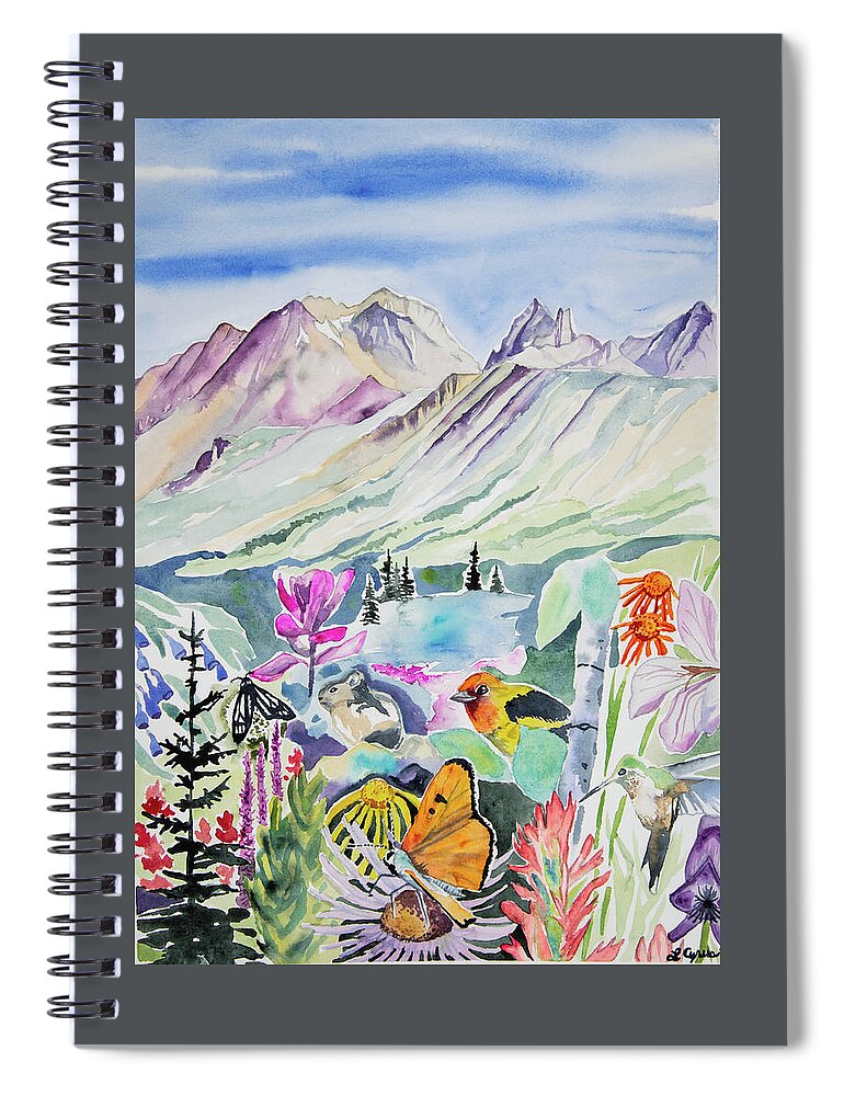 Telluride Spiral Notebook featuring the painting Watercolor - Telluride Memories by Cascade Colors