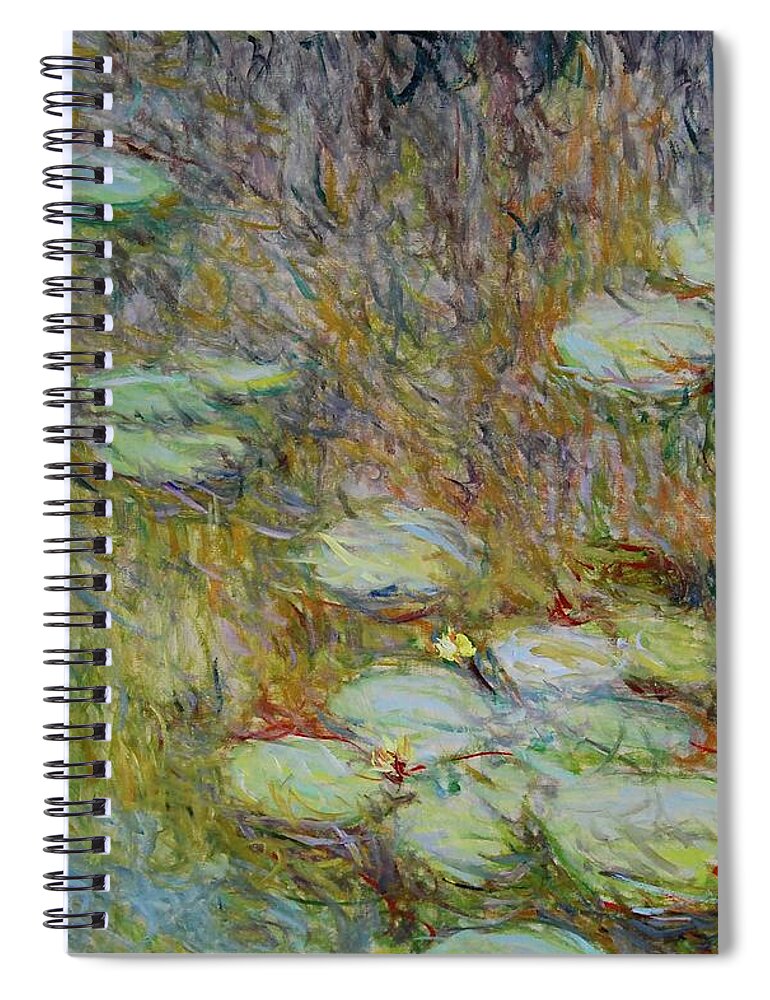 Water Lilies Spiral Notebook featuring the painting Waterlelie Nymphaea Nr.20 by Pierre Dijk
