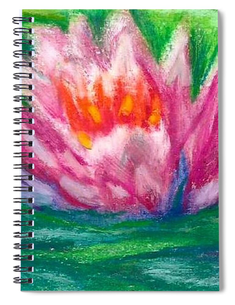 Waterlily Spiral Notebook featuring the painting Waterlily by Monica Resinger
