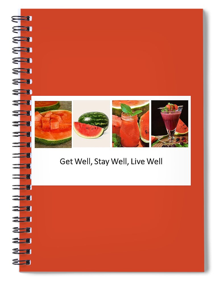 Watermelon Spiral Notebook featuring the photograph Watermelon Smoothies by Nancy Ayanna Wyatt