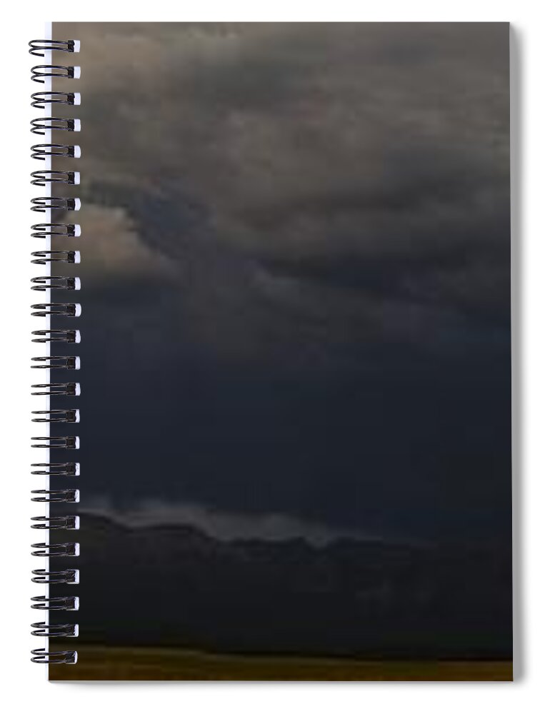 Waterton Spiral Notebook featuring the photograph Waterton storm 1 by Lisa Mutch