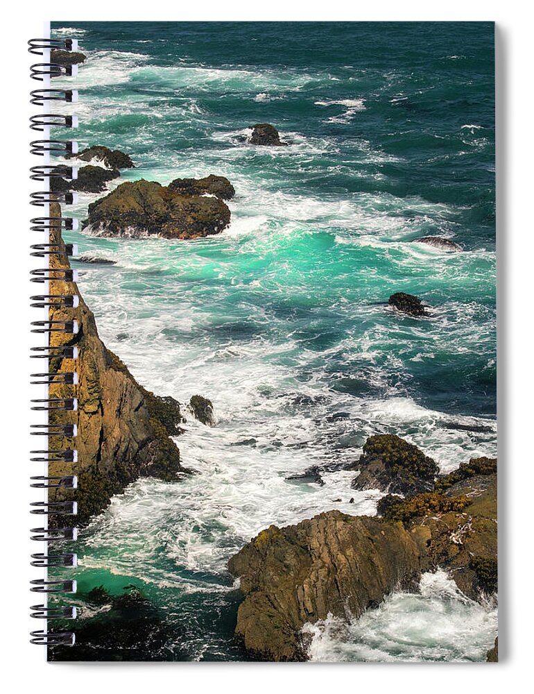 Water Spiral Notebook featuring the photograph Wave Stoppers by Frank Wilson